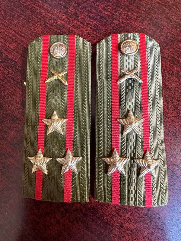 USSR RANK BOARDS FOR COLONEL IN THE ARTILLERY