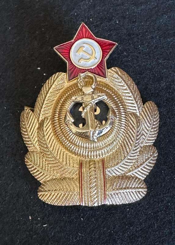SOVIET RUSSIA NAVAL OFFICERS,CAP BADGE