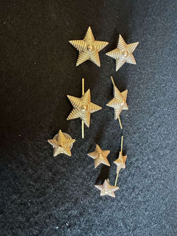 SOVIET RUSSIA RANK STARS FOR SERVICE DRESS SNR AND JNR OFFICERS FROM MAJ.
