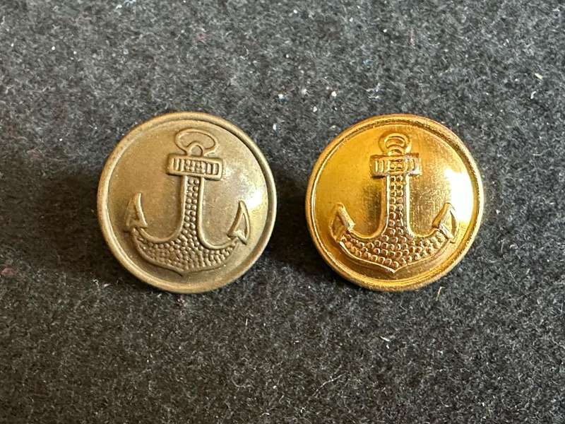 RUSSIAN NAVY BUTTONS PRE WW2 AND CURRENT ( IN GILT )