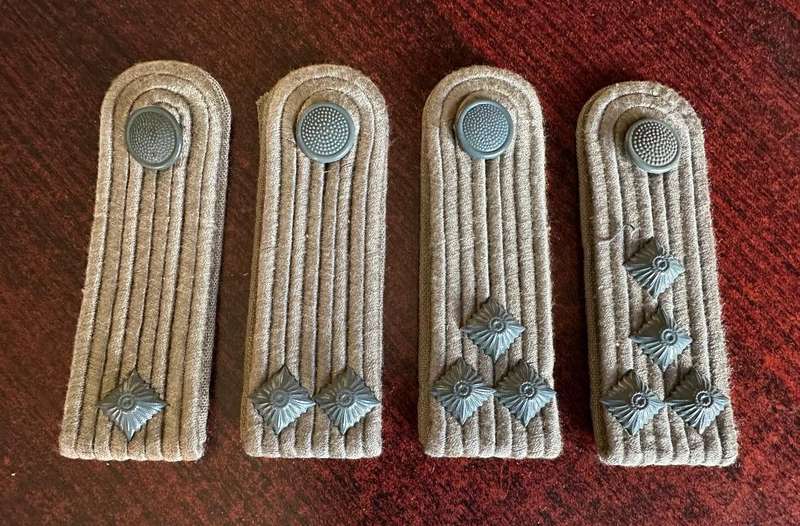 EAST GERMAN RANK BOARDS FOR THE INFANTRY BRANCH 1956-1990-(VERY SIMILAR THAT WAS WORN IN WW2)