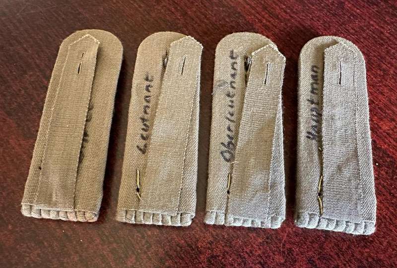 EAST GERMAN RANK BOARDS FOR THE INFANTRY BRANCH 1956-1990-(VERY SIMILAR THAT WAS WORN IN WW2)