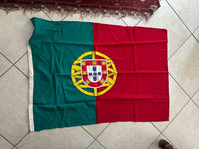PORTUGAL NATIONAL FLAG 900X1200 CM -DOUBLE SIDED-COTTON-VINTAGE
