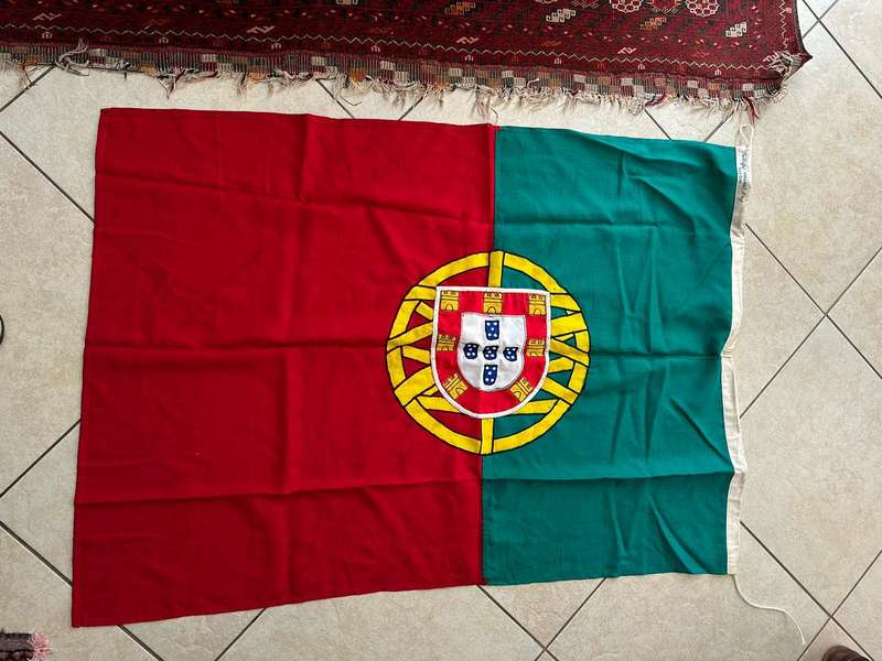 PORTUGAL NATIONAL FLAG 900X1200 CM -DOUBLE SIDED-COTTON-VINTAGE