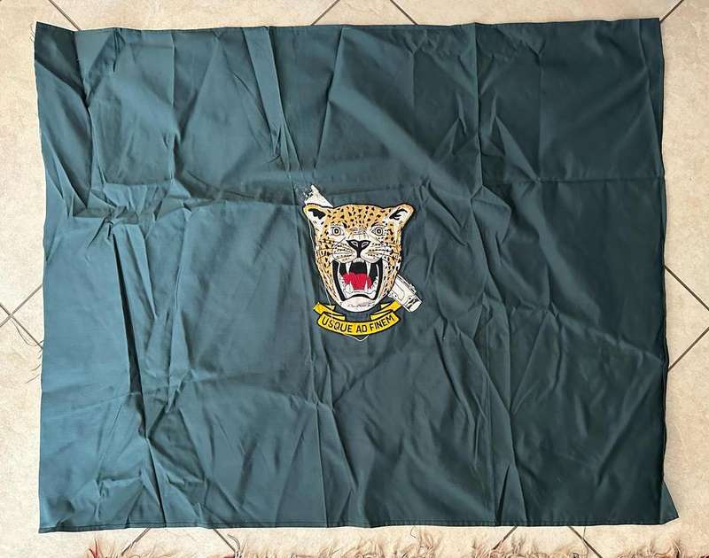 SWA REGIMENT ERONGO FLAG-MEASURES 112X91 CM-DOUBLE SIDED FROM COL. RADMORES COLLECTION