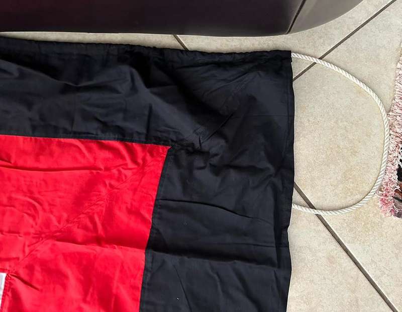 SWA-REPUBLIC OF REHOBOTH FLAG-COTTON- DOUBLE SIDED-VERY SCARCE-MEASURES 122X 115 CM-FROM COL. RADMOR
