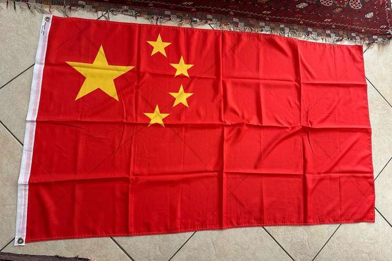 COMMUNIST CHINA FLAG-POLYESTER-MEASURES 900 X 1520 CM-CONDITION-UNUSED-DOUBLE SIDED