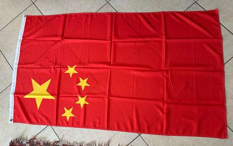 COMMUNIST CHINA FLAG-POLYESTER-MEASURES 900 X 1520 CM-CONDITION-UNUSED-DOUBLE SIDED