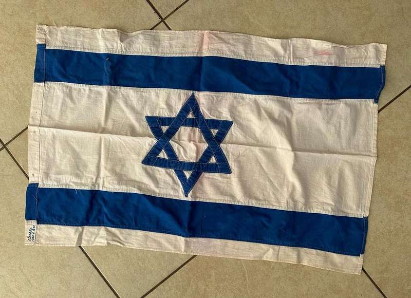 ISRAEL FLAG-MEASURES 500 X 800 MM-COTTON-DOUBLE SIDED-GOOD CONDITION