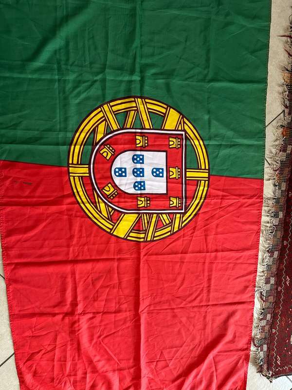 PORTUGAL FLAG-MEASURES 150 X 87 CM- POLYESTER-DOUBLE SIDED-CONDITION UNUSED