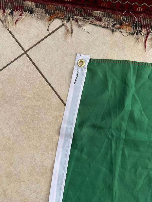 PORTUGAL FLAG-MEASURES 150 X 87 CM- POLYESTER-DOUBLE SIDED-CONDITION UNUSED