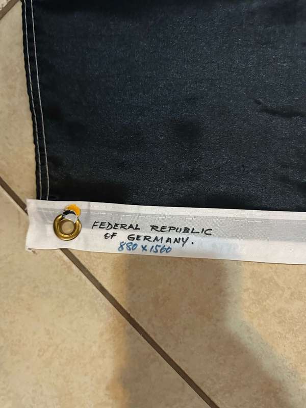 FEDERAL REPUBLIC OF GERMANY FLAG- DOUBLE SIDED-MEASURES 88X156 CM-CONDITION UNUSED