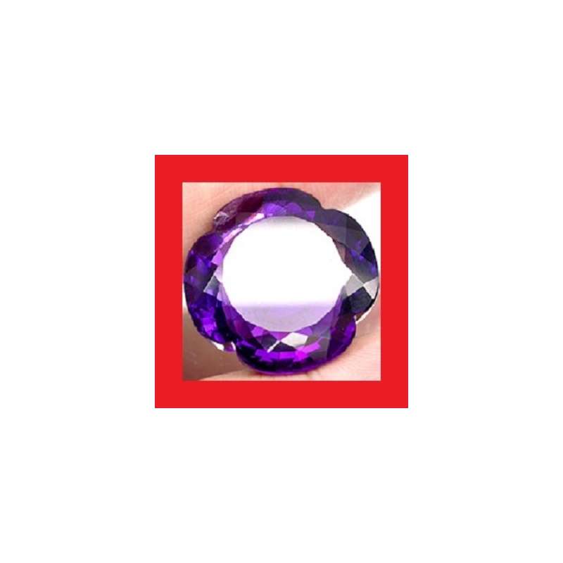 Amethyst [Uruguay] - Faceted Flower Shape - 47.21cts