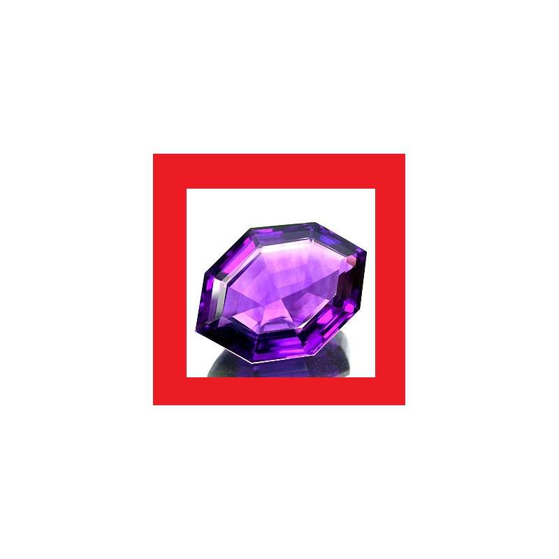 Amethyst [Uruguay] - Faceted Octagon Shape - 47.48cts