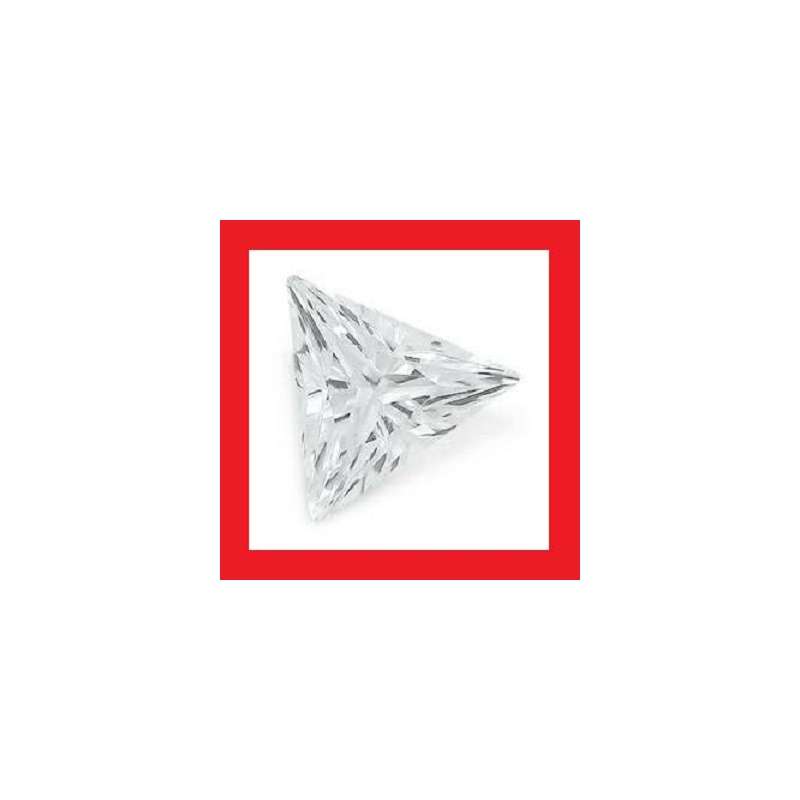 Cubic Zirconium - Pair Of Faceted Triangle Shape - Each 0.70cts