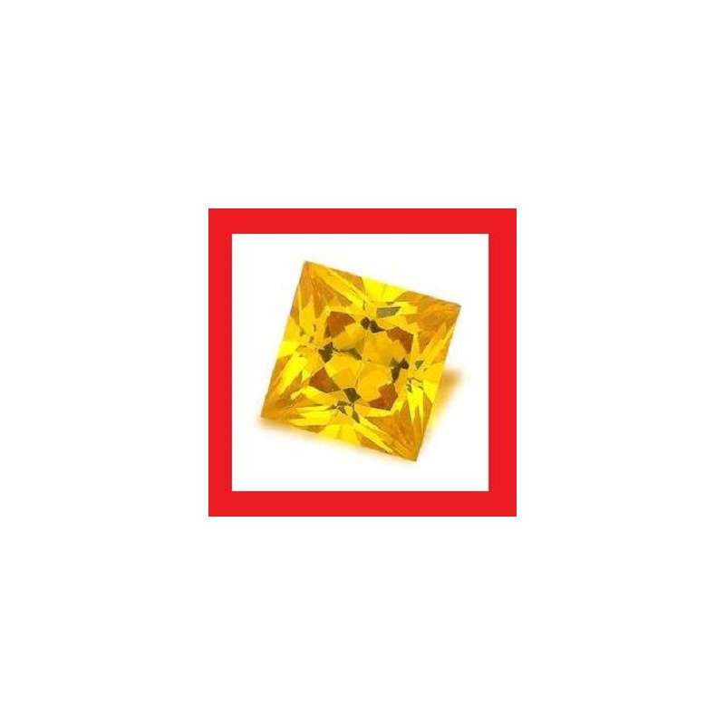 Cubic Zirconium - Faceted Square Shape - 6.00cts