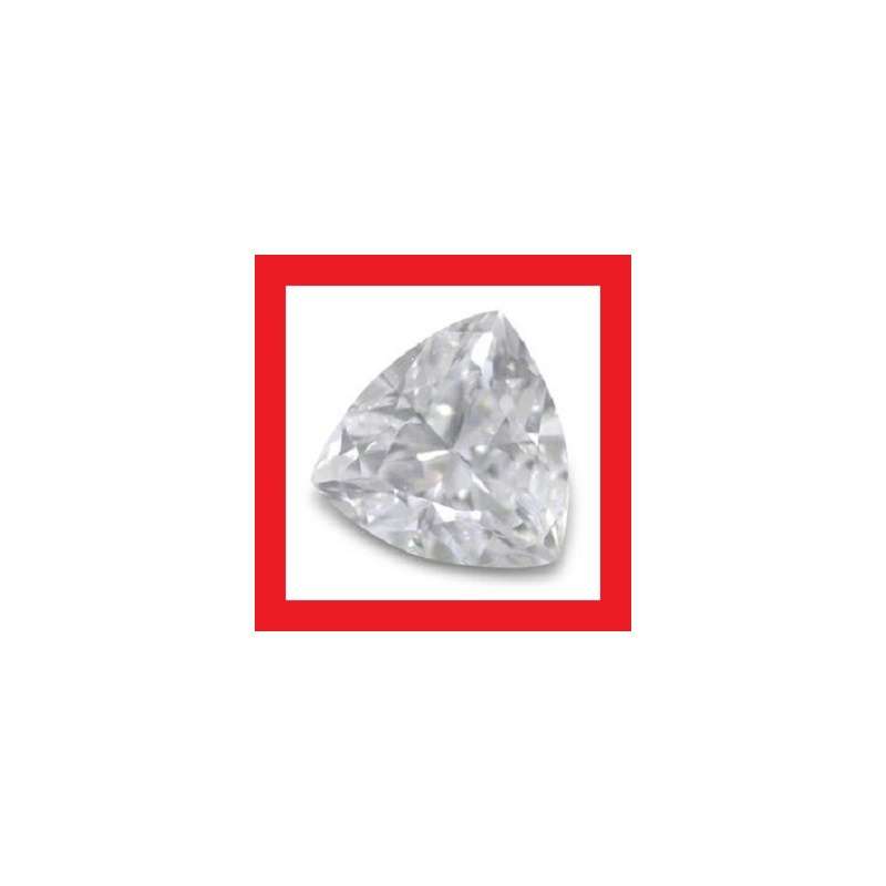 Cubic Zirconium - Faceted Triangle Shape - 2.17cts