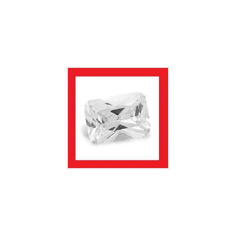 Cubic Zirconium - Faceted Rectangle Shape - 1.80cts