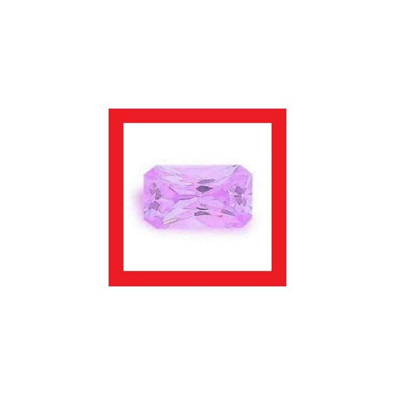 Cubic Zirconium - Faceted Rectangle Shape - Parcel Of Four - Total 2.03cts