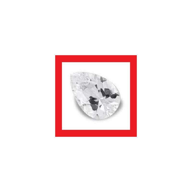 Cubic Zirconium - Faceted Pear Shape - 1.19cts