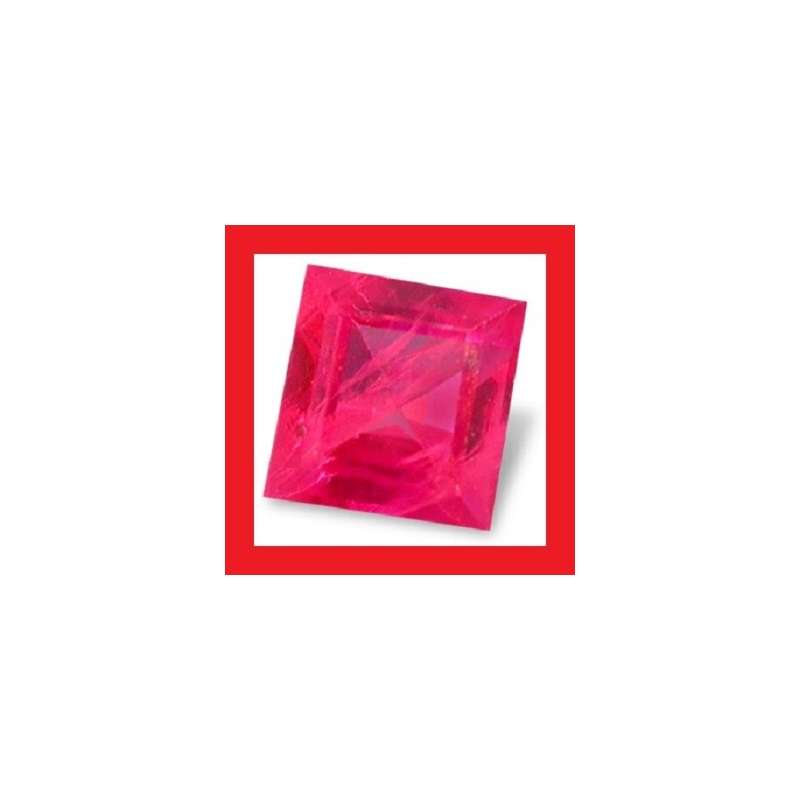 Cubic Zirconium - Faceted Square Shape - 0.74cts
