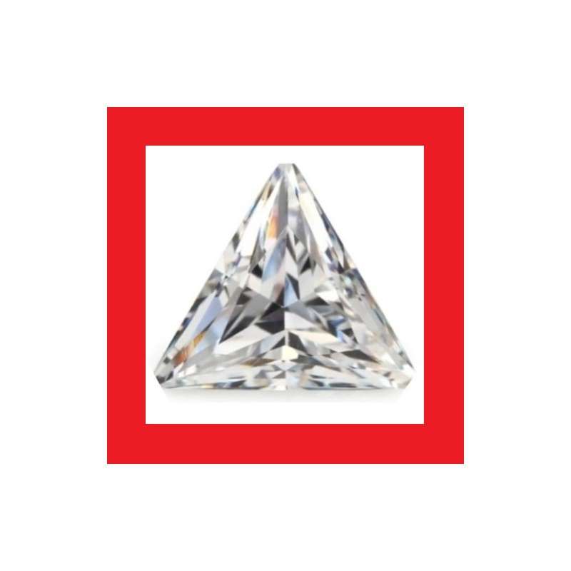 Cubic Zirconium - Faceted Triangle Shape - 6.55cts