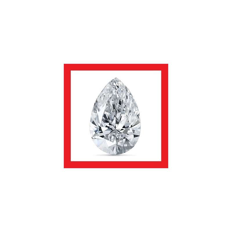 Cubic Zirconium - Faceted Pear Shape - 1.22cts