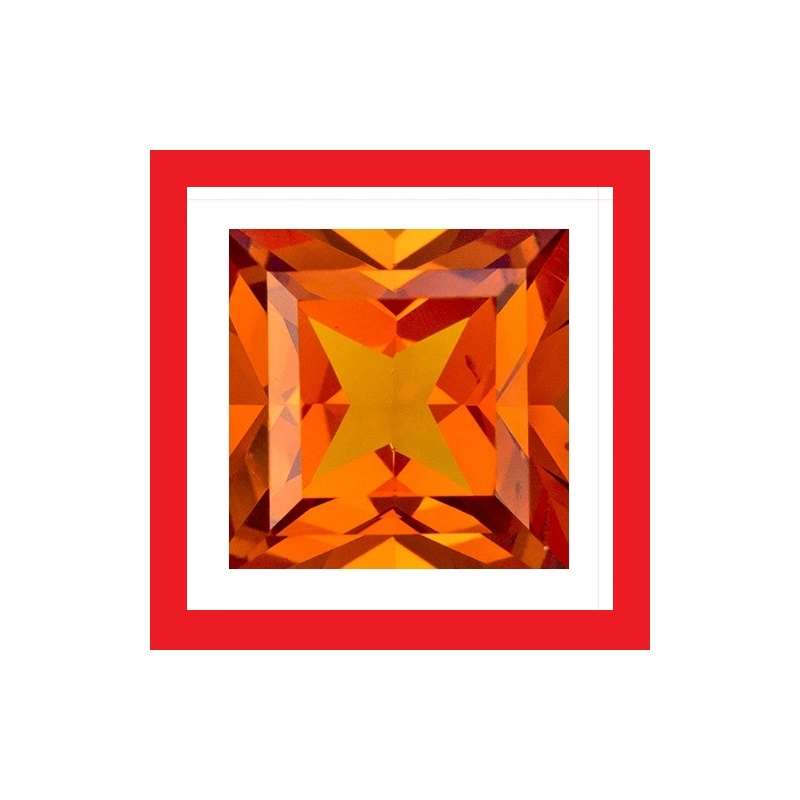 Cubic Zirconium - Faceted Square Shape - 1.37cts