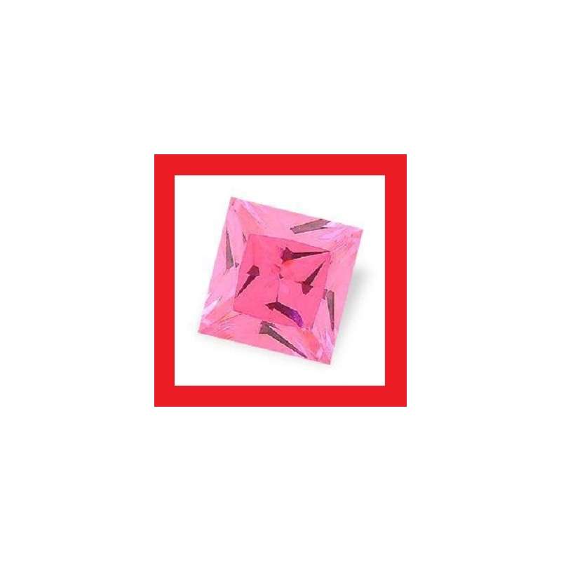 Cubic Zirconium - Faceted Square Shape - 0.36cts To 0.40cts - Parcel Of Five