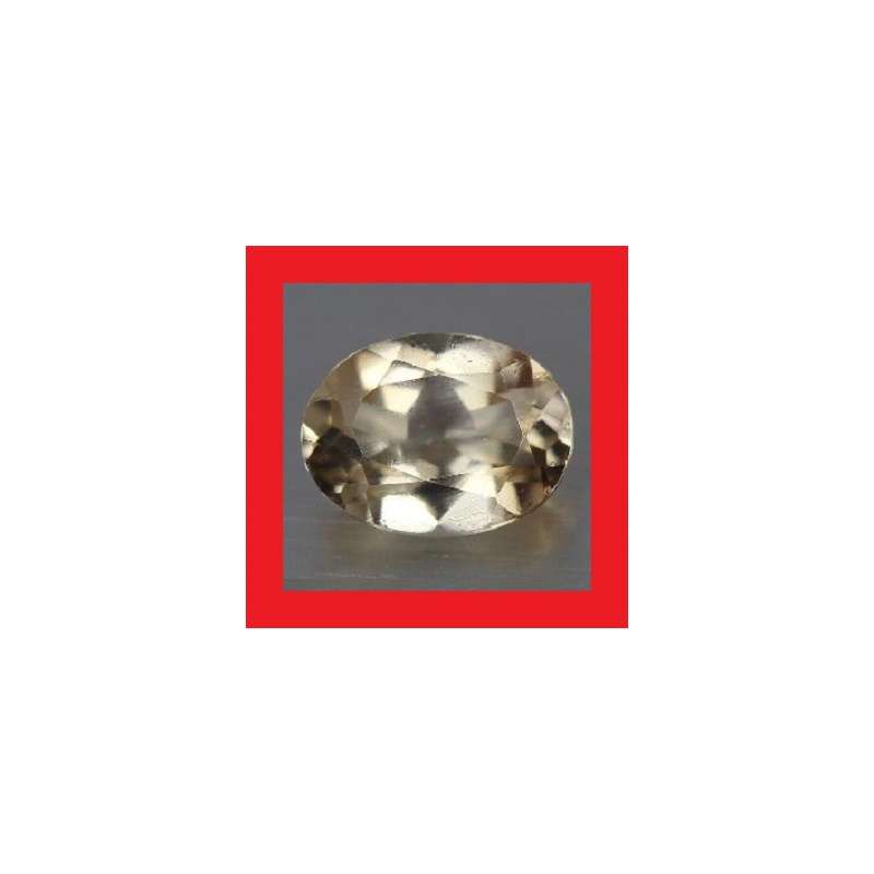 CUBIC ZIRCONIUM - CHAMPAGNE (BABY ORANGE) OVAL FACET - 4.20cts