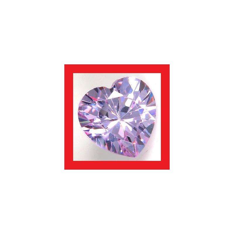 Cubic Zirconium - Faceted Heart Shape - 2.80cts
