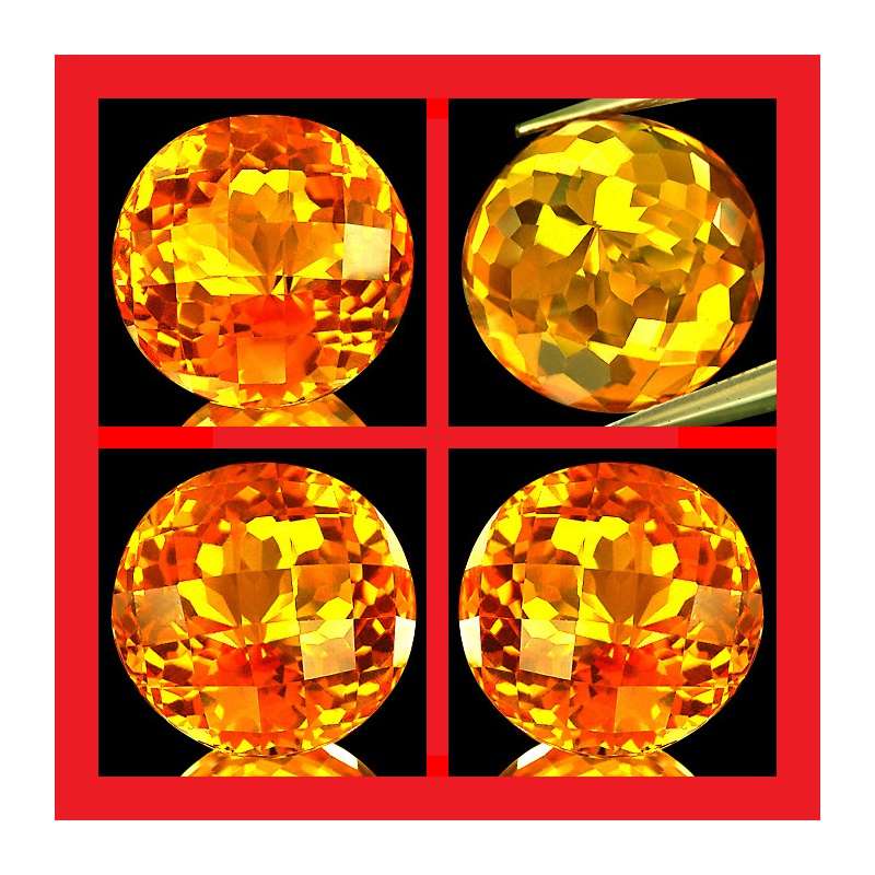 Citrine [Brazil] - Faceted Round Shape - 27.035cts