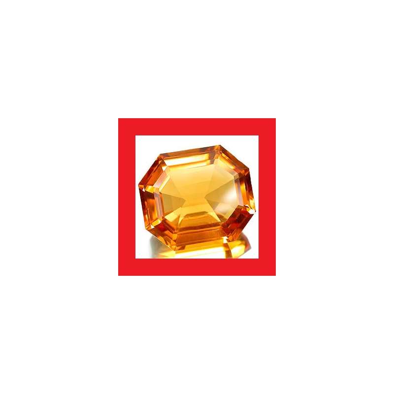 Citrine [Brazil] -  Faceted Rectangle Shape - 44.38cts