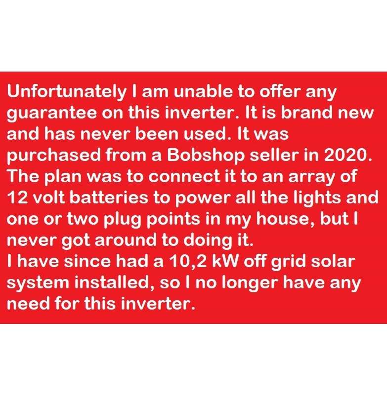 Solar Power Inverter 5000W Continuous Input 12V DC Output 220V AC