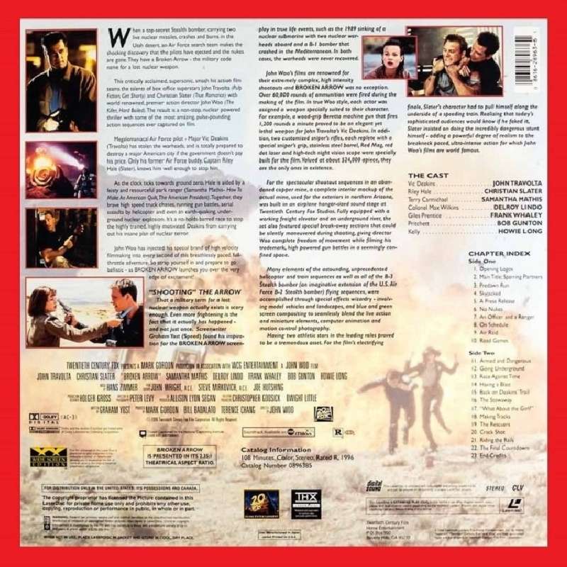 LaserDisc - Broken Arrow [Widescreen Edition]