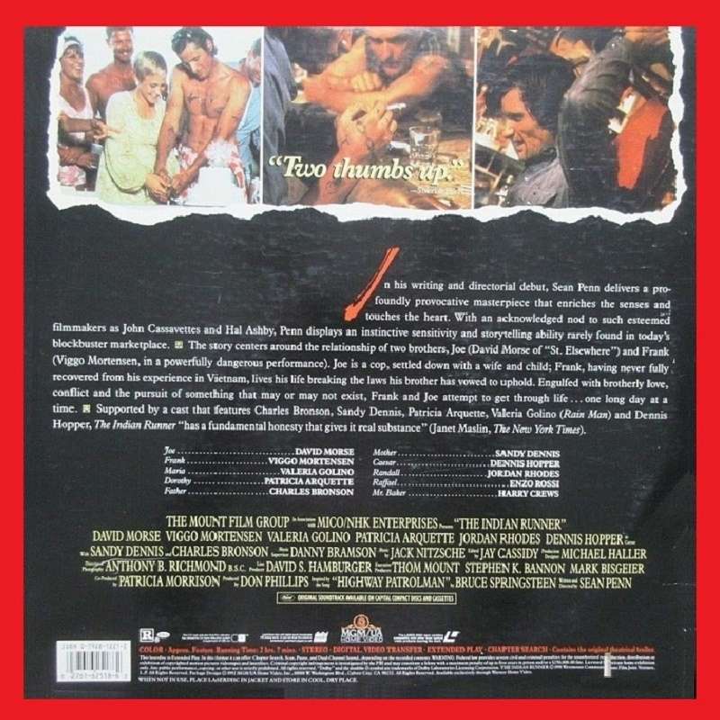 LaserDisc - The Indian Runner (1991)