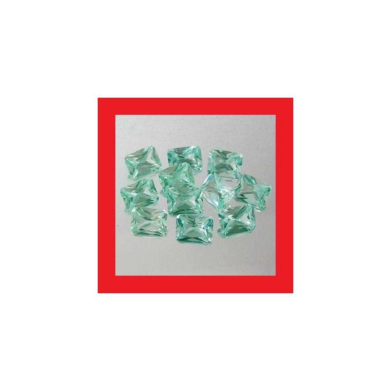 Apatite [Created] - Faceted Rectangle Shape - 1.83cts