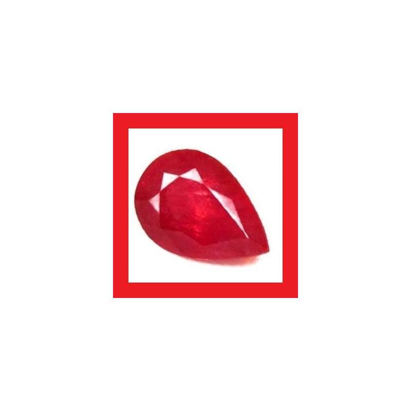 Ruby [Created] - Faceted Pear Shape - 2.17cts