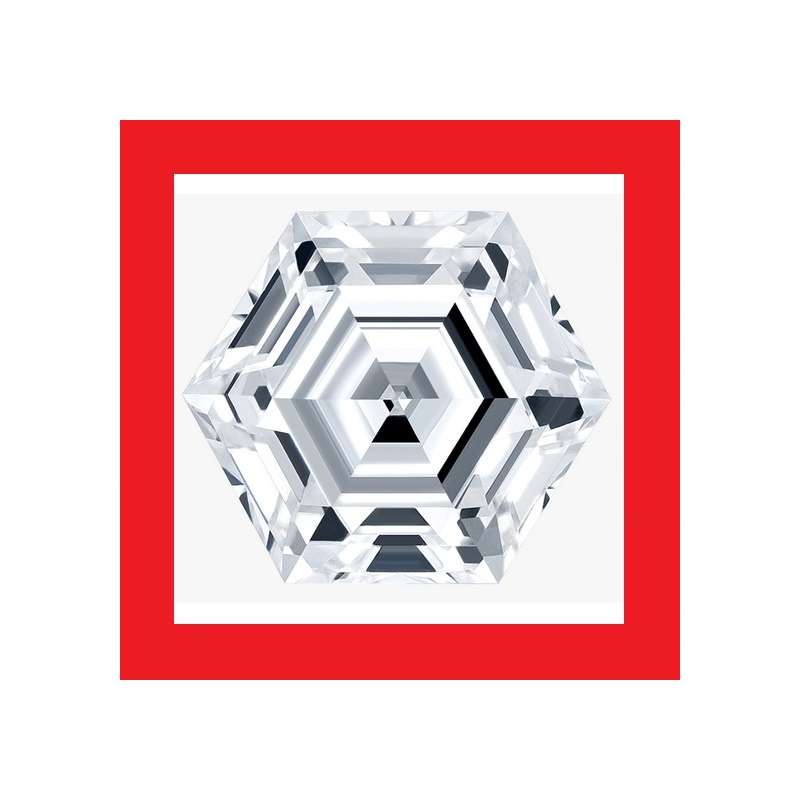 Sapphire [Created] - Faceted Hexagon Shape - 19.77cts