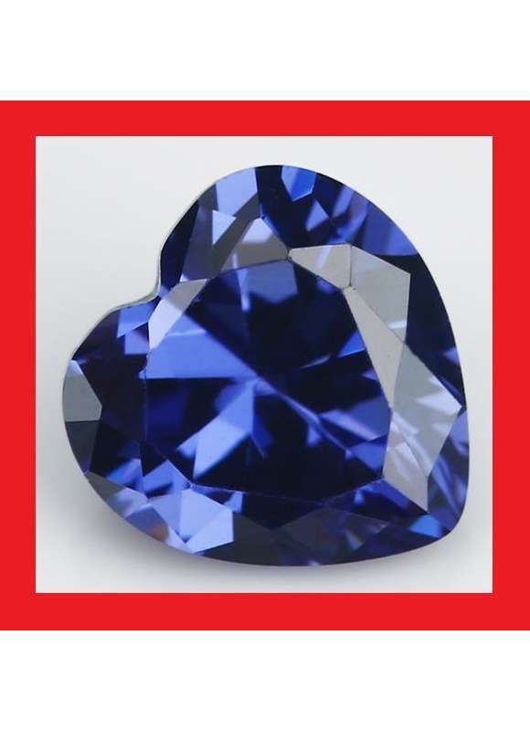 Tanzanite [Created Simulant] - Faceted Heart Shape - 3.15cts