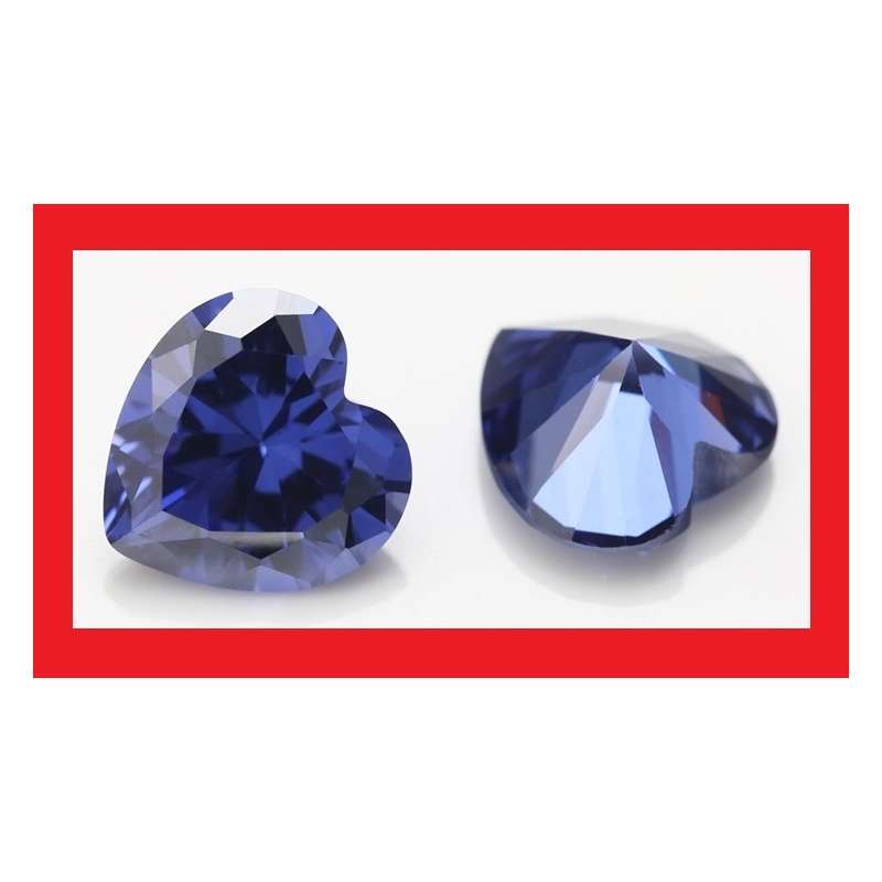Tanzanite [Created Simulant] - Faceted Heart Shape - 5.85cts