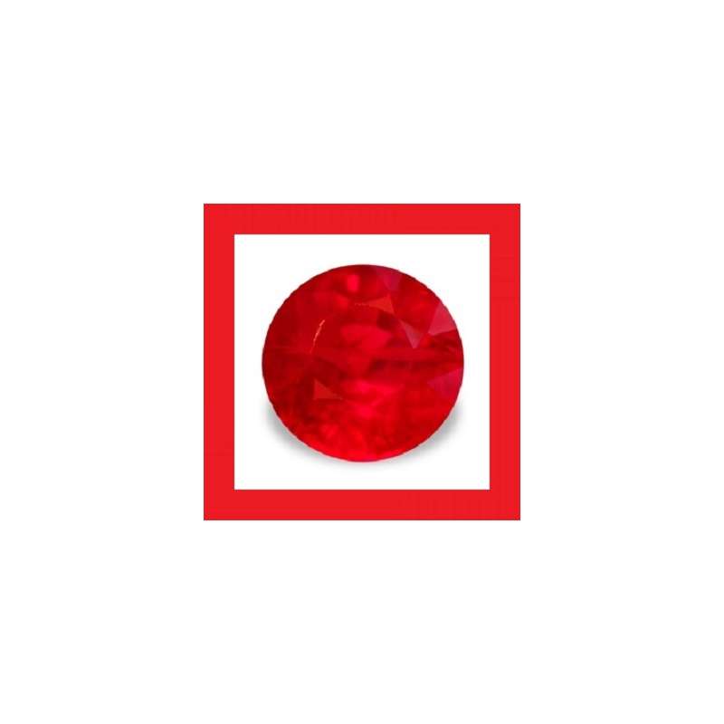 RUBY (MYANMAR) - Top Pigeon Blood Red Round Facet - 0.11cts