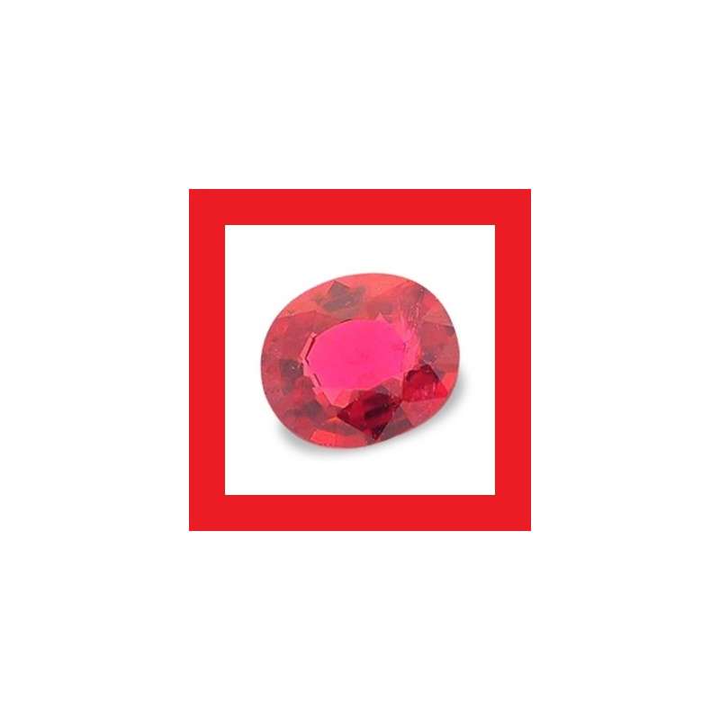 Ruby [Myanmar] - Faceted Oval Shape - 0.72cts