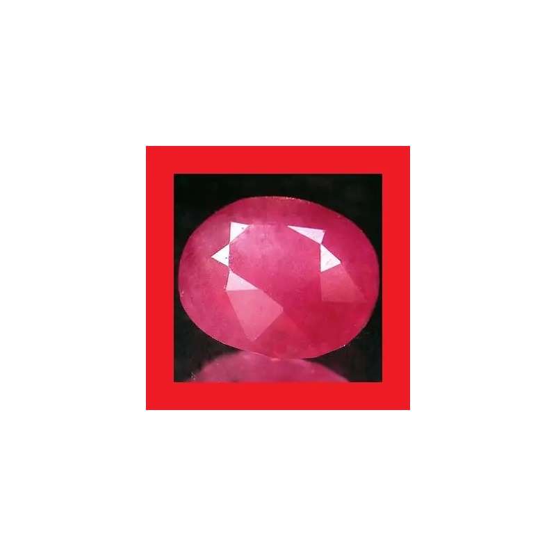 Ruby [Madagascar] - Faceted Oval Shape - 3.845cts