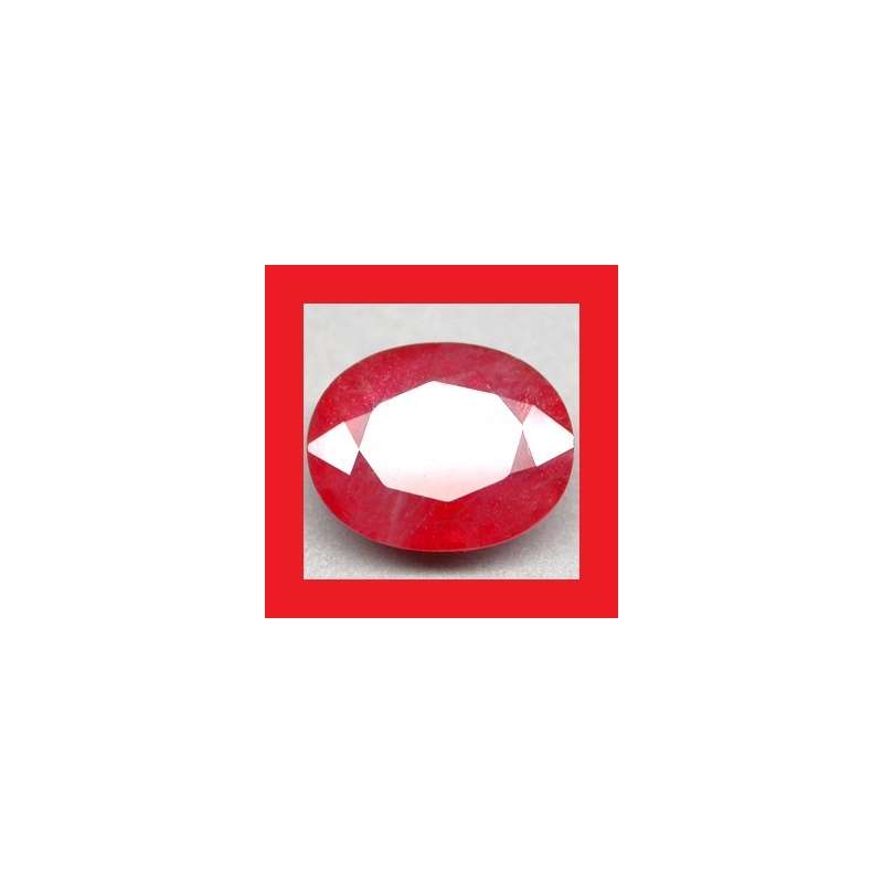 Ruby [Madagascar] - Faceted Oval Shape - 3.17cts