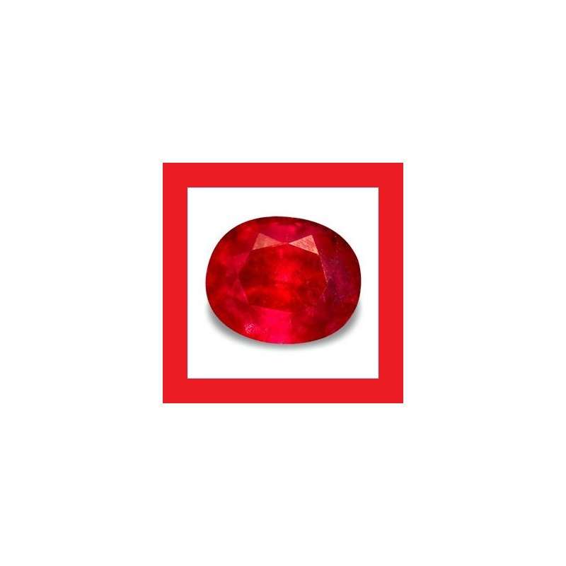 Ruby [Madagascar] - Faceted Oval Shape - 0.585cts