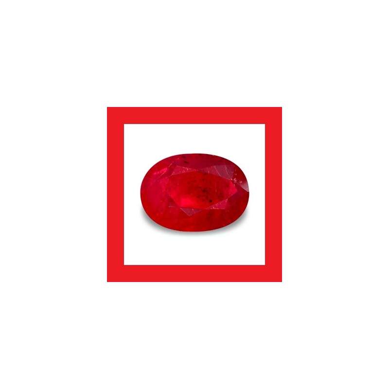 Ruby [Madagascar] - Faceted Oval Shape - 0.455cts