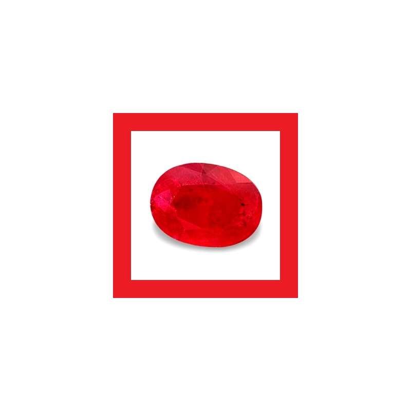 Ruby [Madagascar] - Faceted Oval Shape - 0.645cts