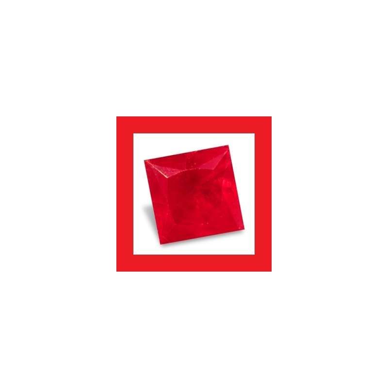 Ruby [Myanmar] - Faceted Square Shape - 0.265cts
