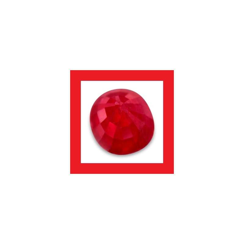 Ruby [Madagascar] - Faceted Oval Shape - 0.63cts